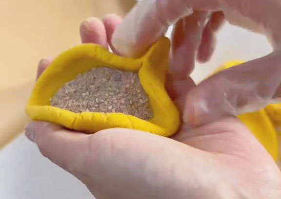 Wrap the dough around the filling