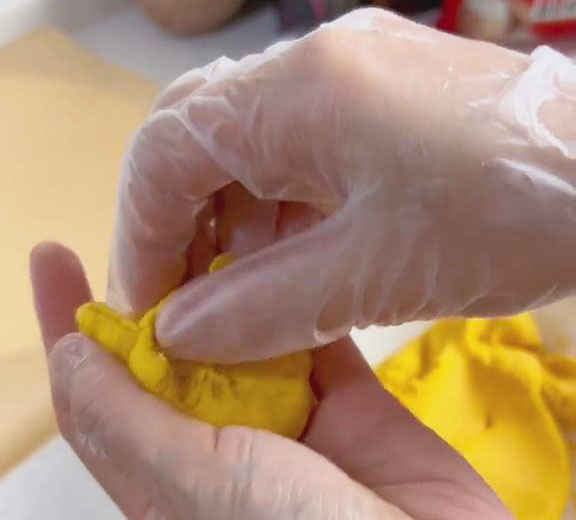 pinch the edges to seal it tightly