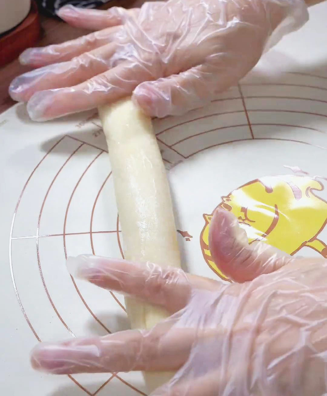 Roll the dough into a long strip