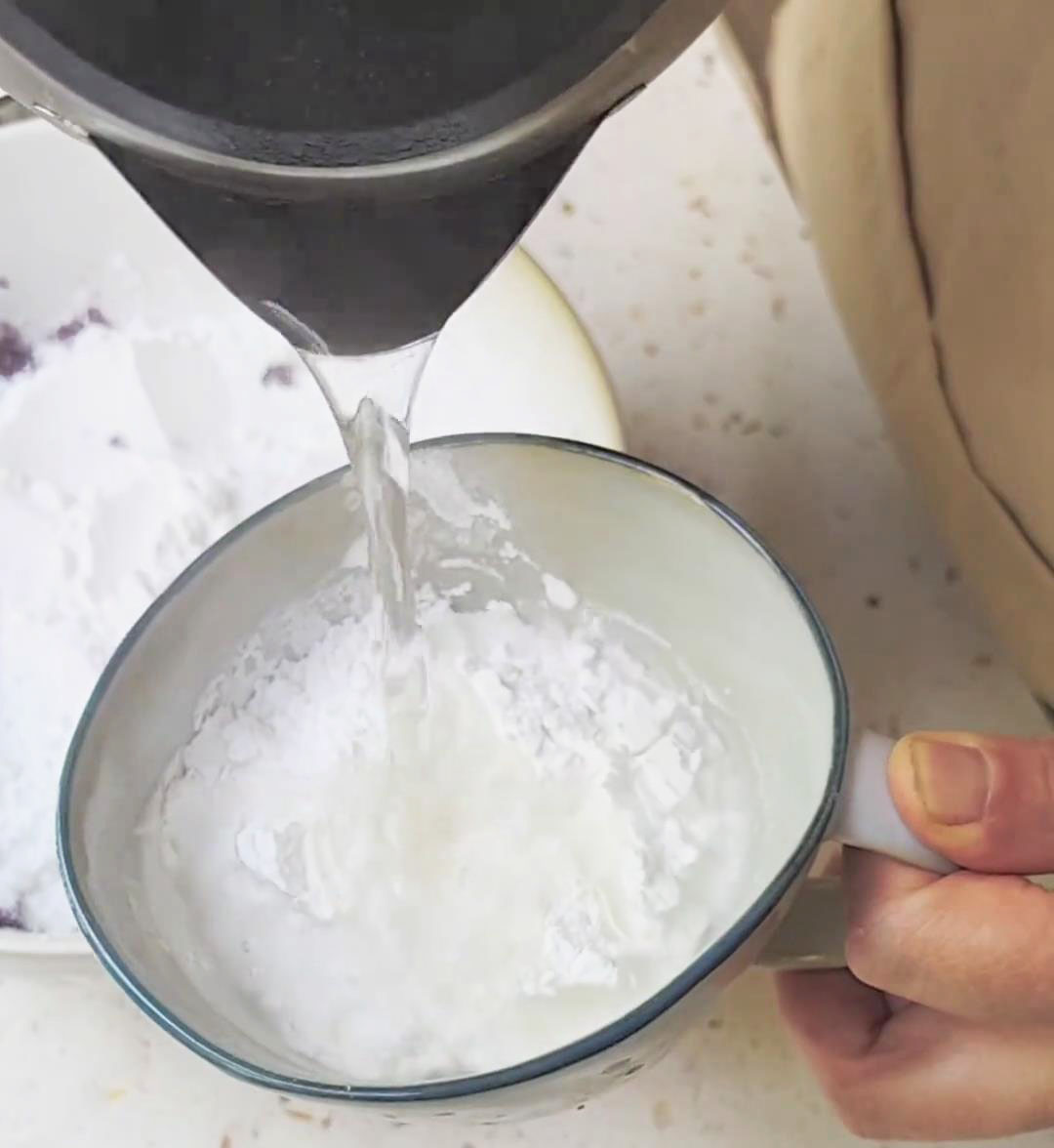 add hot boiling water to it