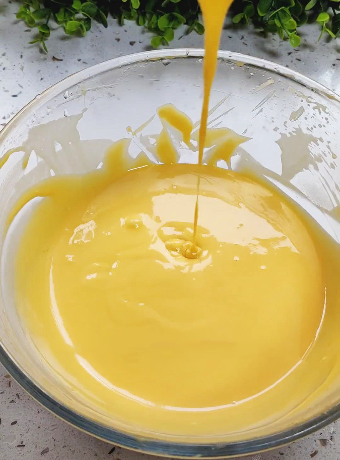 mix until the batter is smooth and fluid