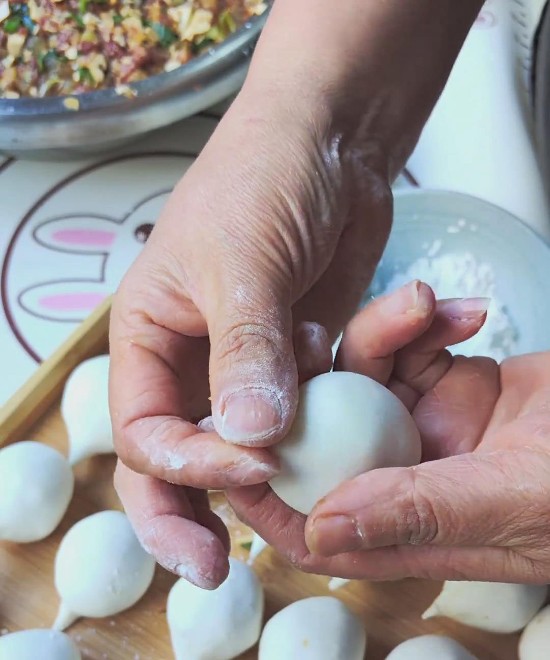 Pinch the top to form a small tail if desired