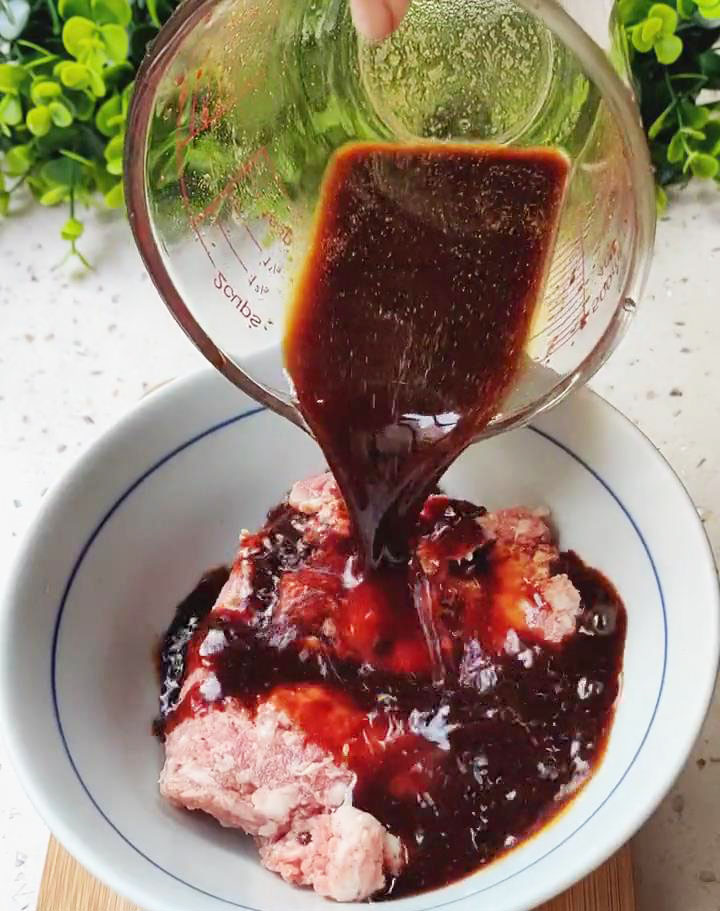 Pour the marinade over the pork