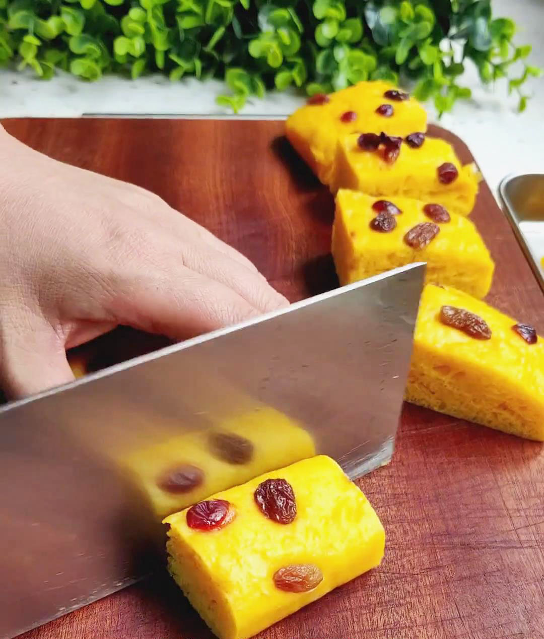 slice Pumpkin Cake into desired portions slice Pumpkin Cake into desired portions