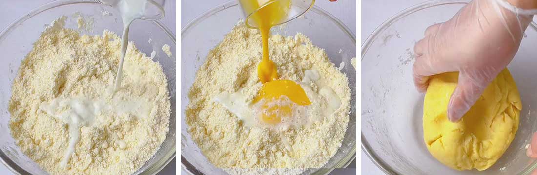 Add Wet Ingredients and Knead