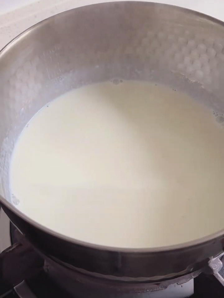 Heat the milk mixture Heat the milk mixture