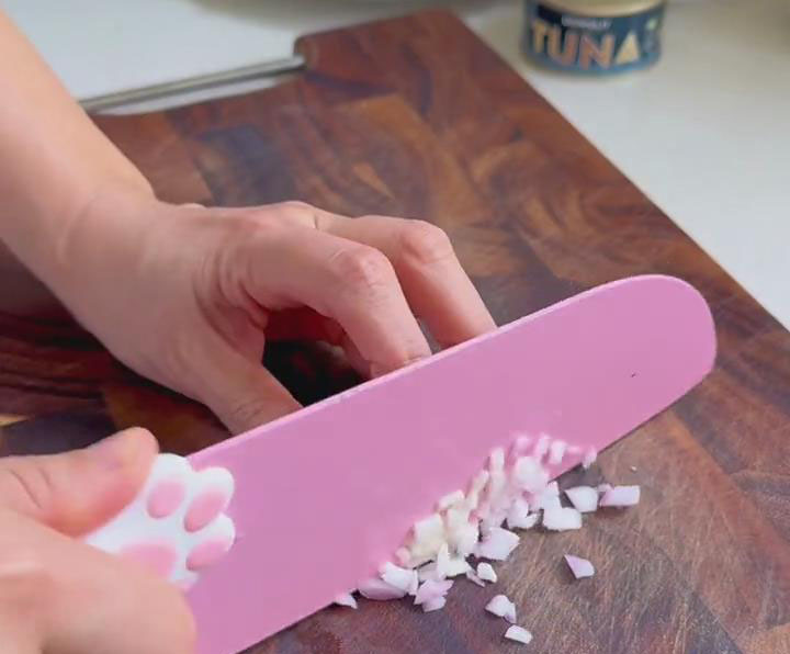 Peel the onion and dice it finely