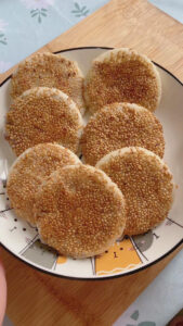 Pan Fried Red Bean Mochi