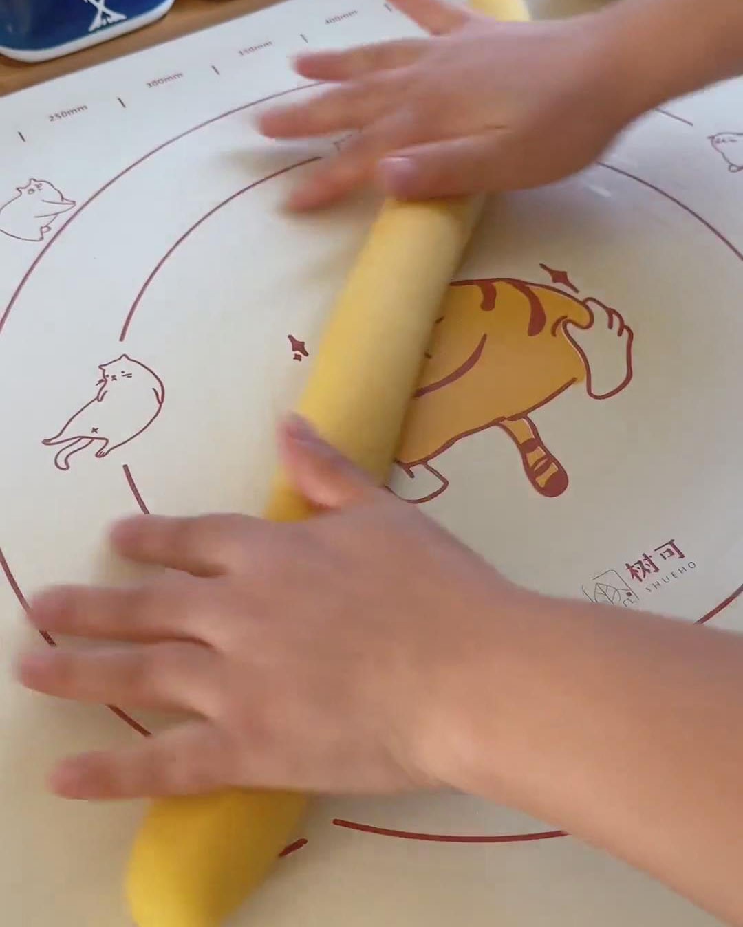 Roll the dough into a log