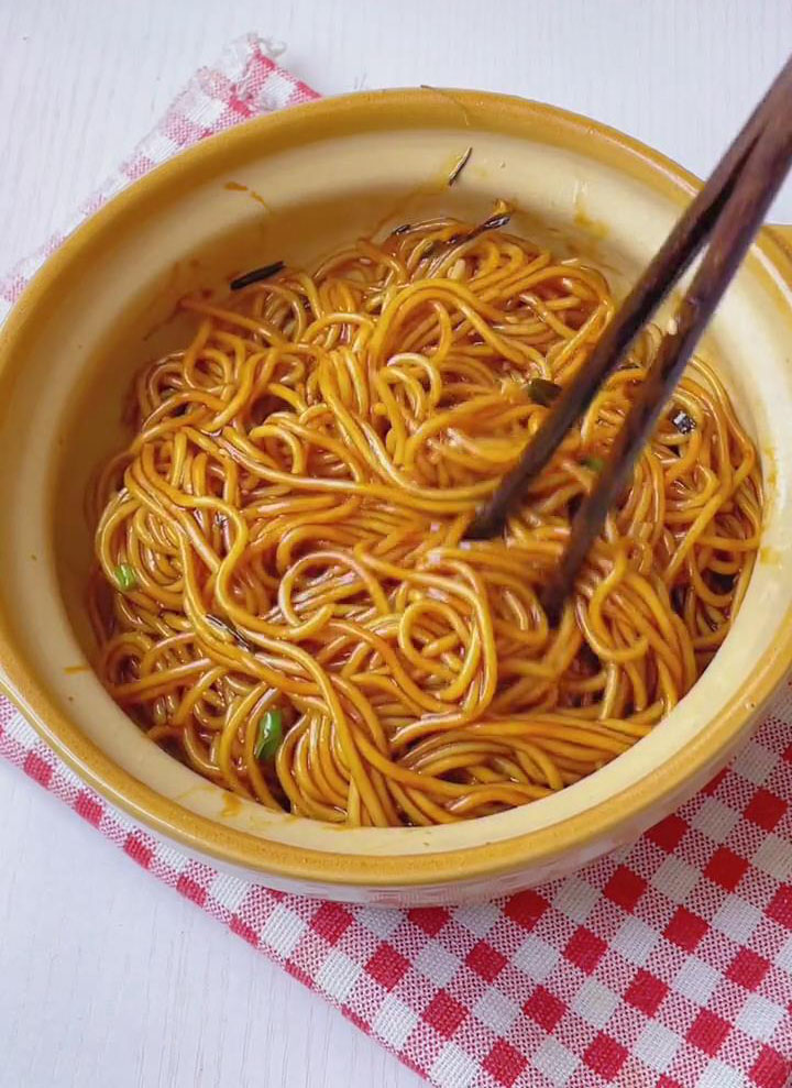 Toss until every strand is coated