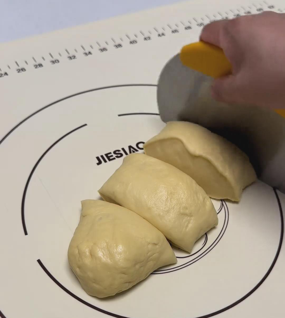 Divide it into four equal portions Divide it into four equal portions