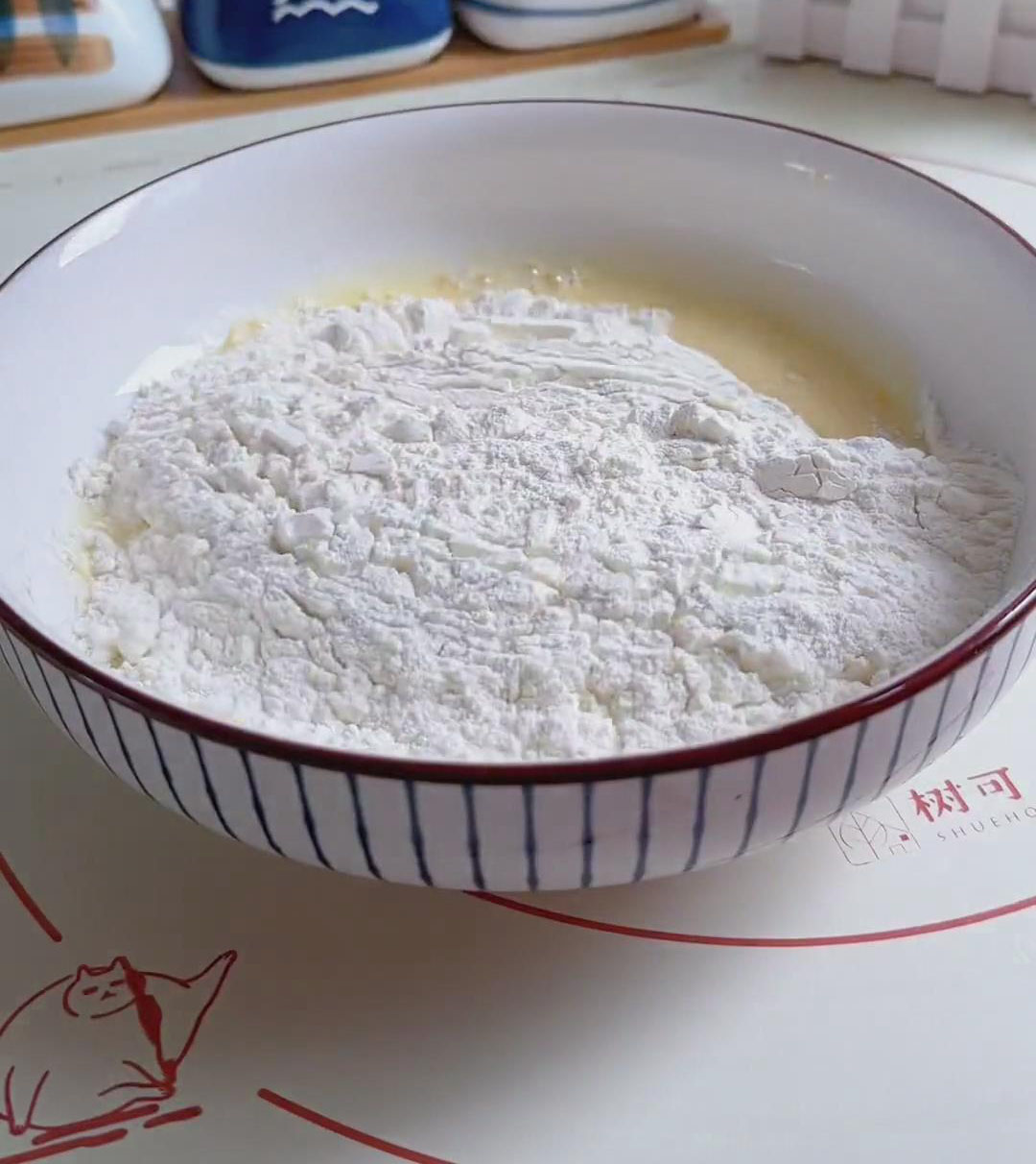 Add the all-purpose flour Add the all purpose flour