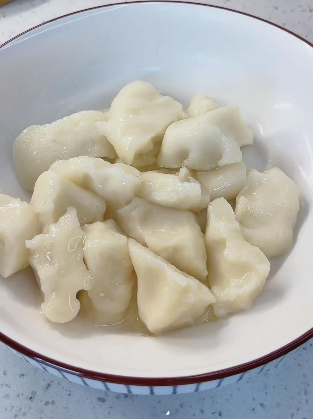 Add the corn oil Add the corn oil