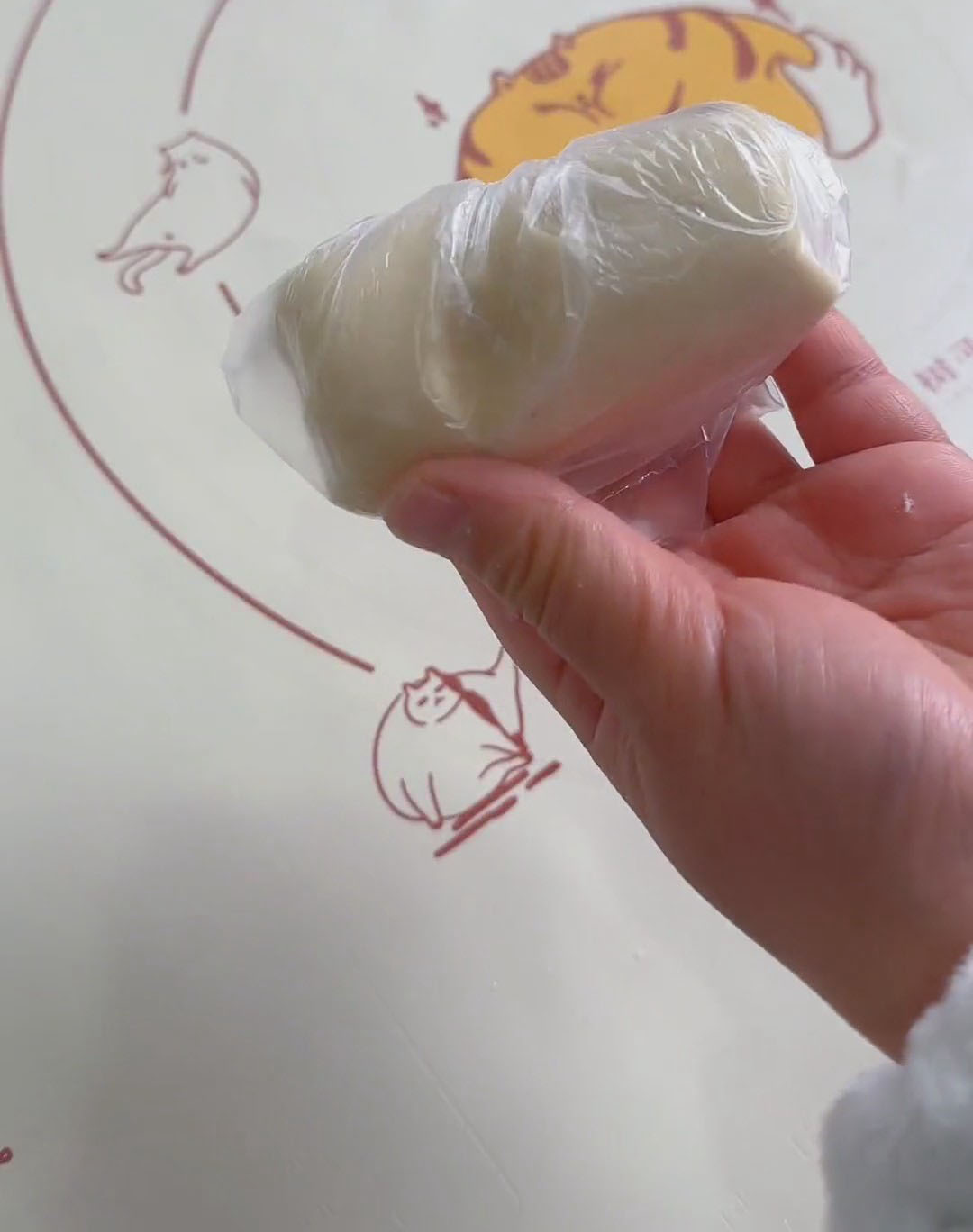 Cover with plastic wrap