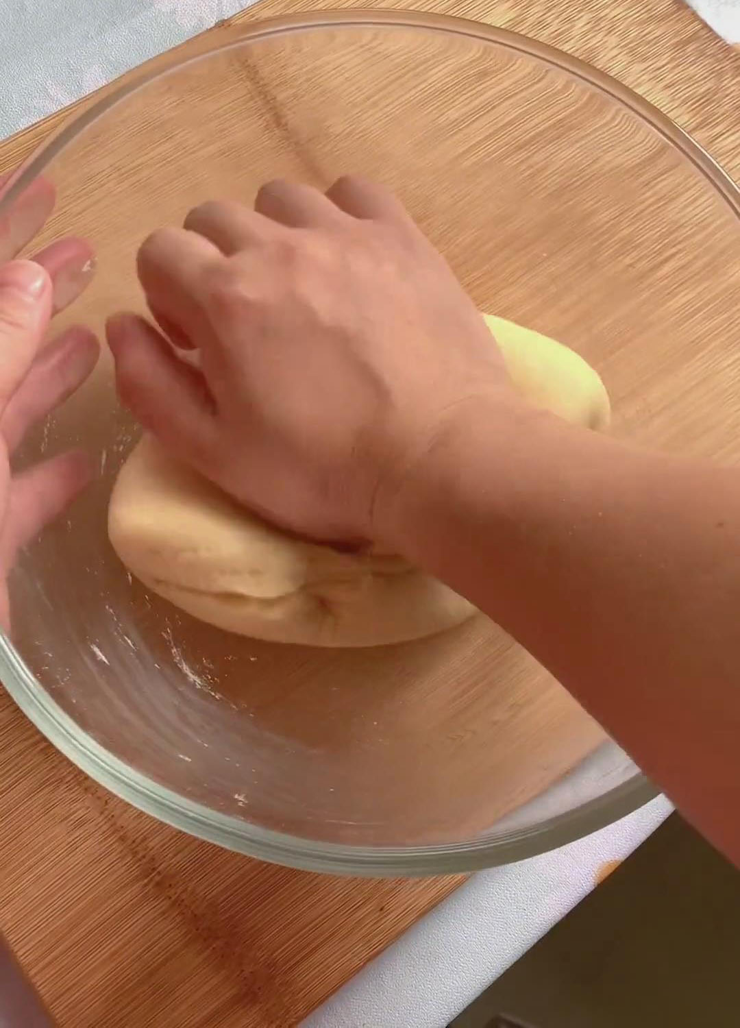 Knead the dough by hand