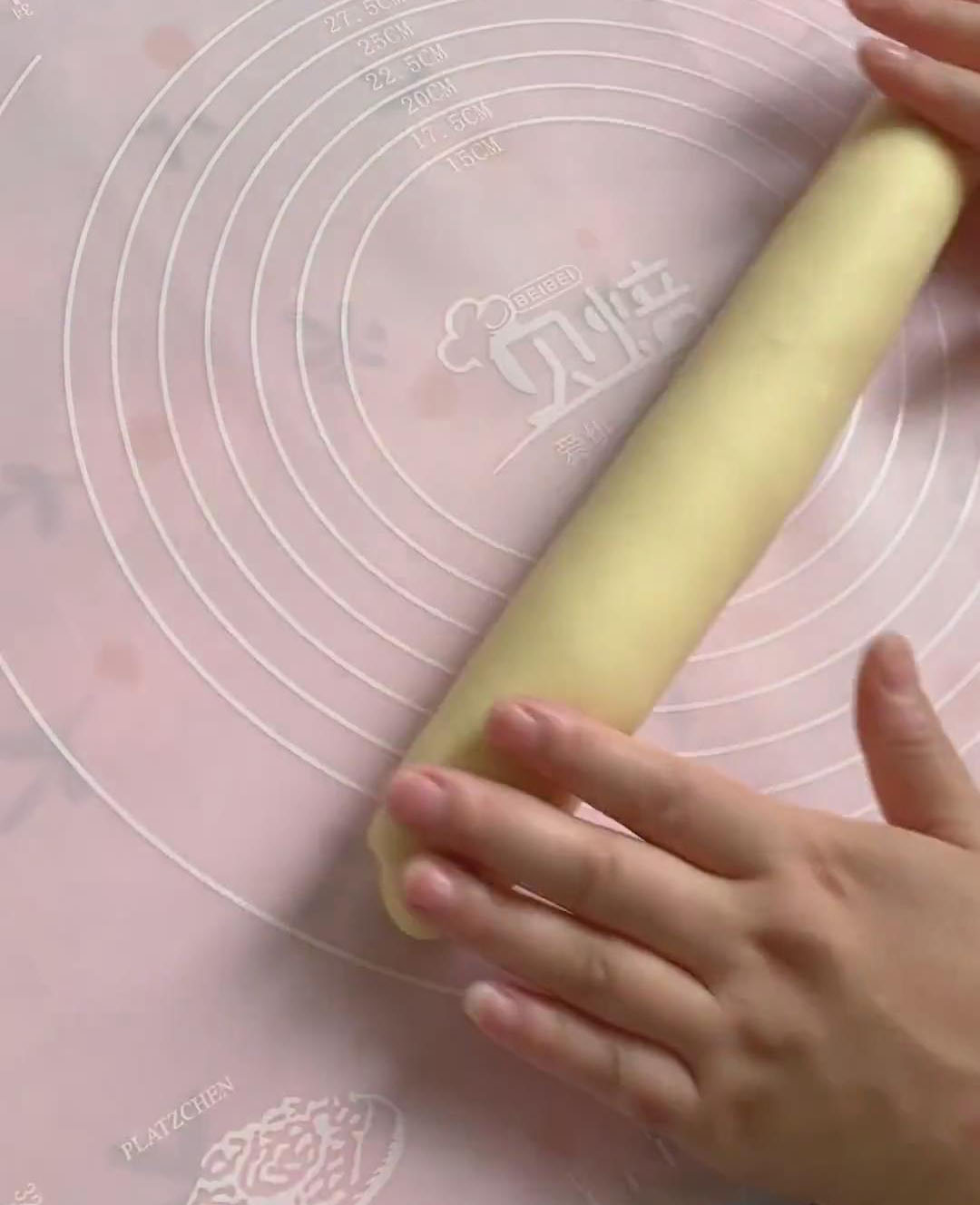 Roll the rested dough into a log