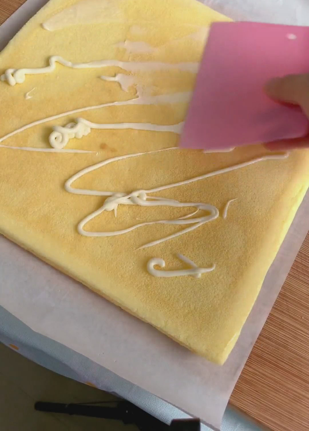 Spread a thin layer of salad dressing