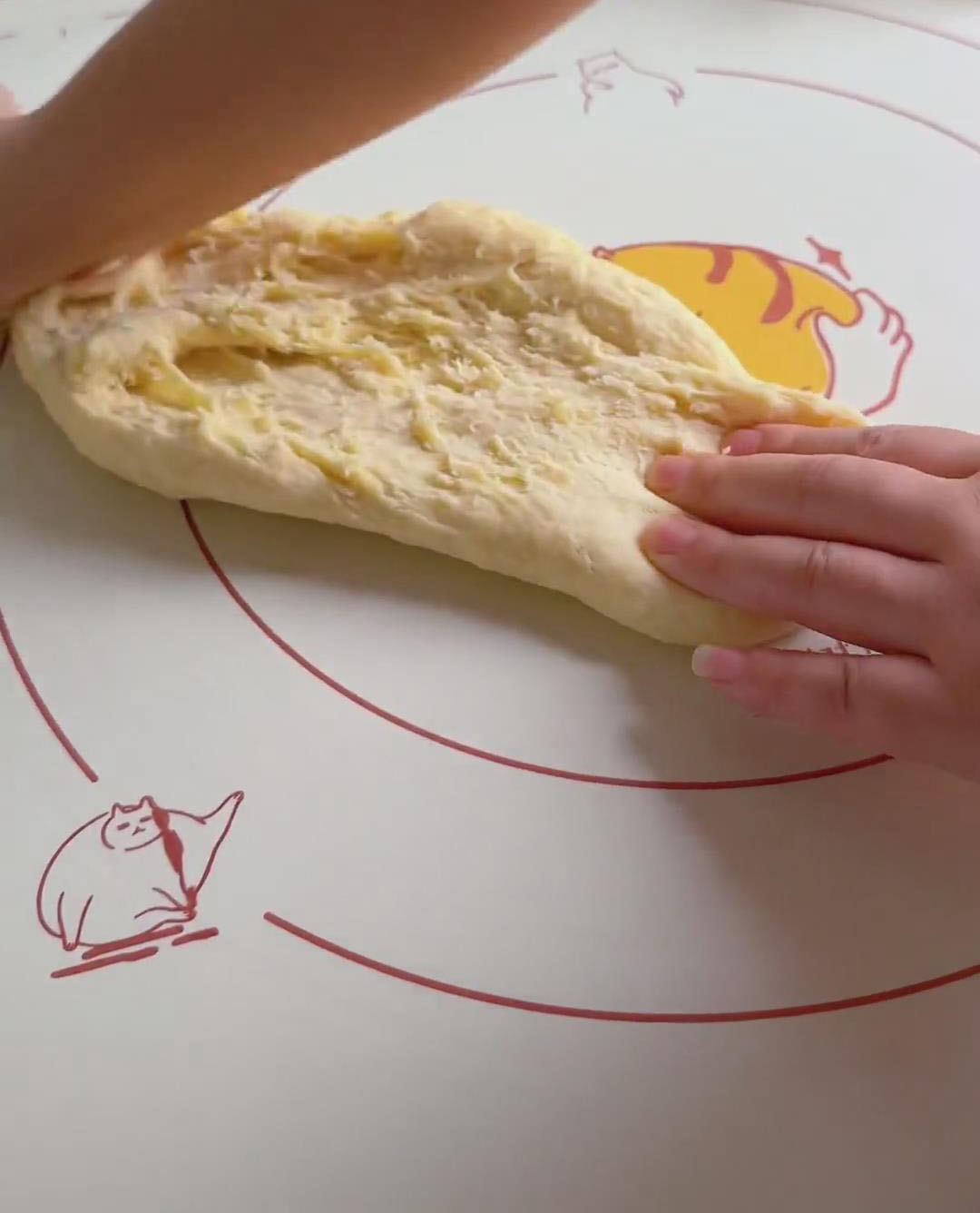 Transfer the dough to a work surface and knead Transfer the dough to a work surface and knead