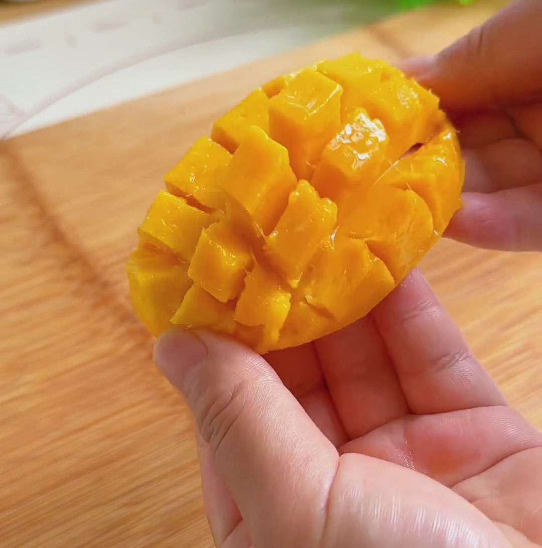 carefully score the flesh into a crosshatch pattern