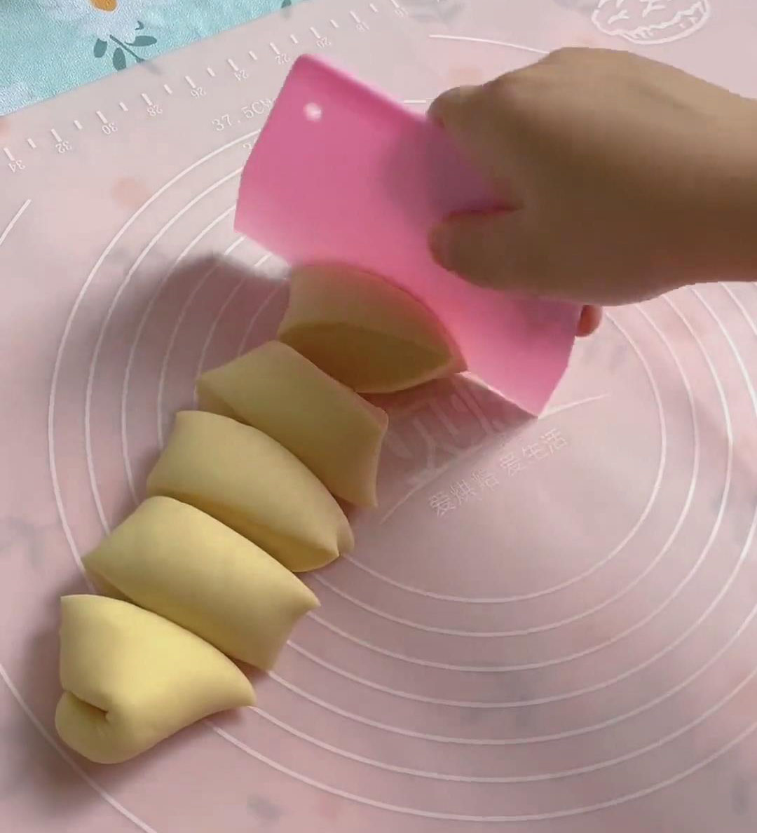 cut it into 8 equal portions