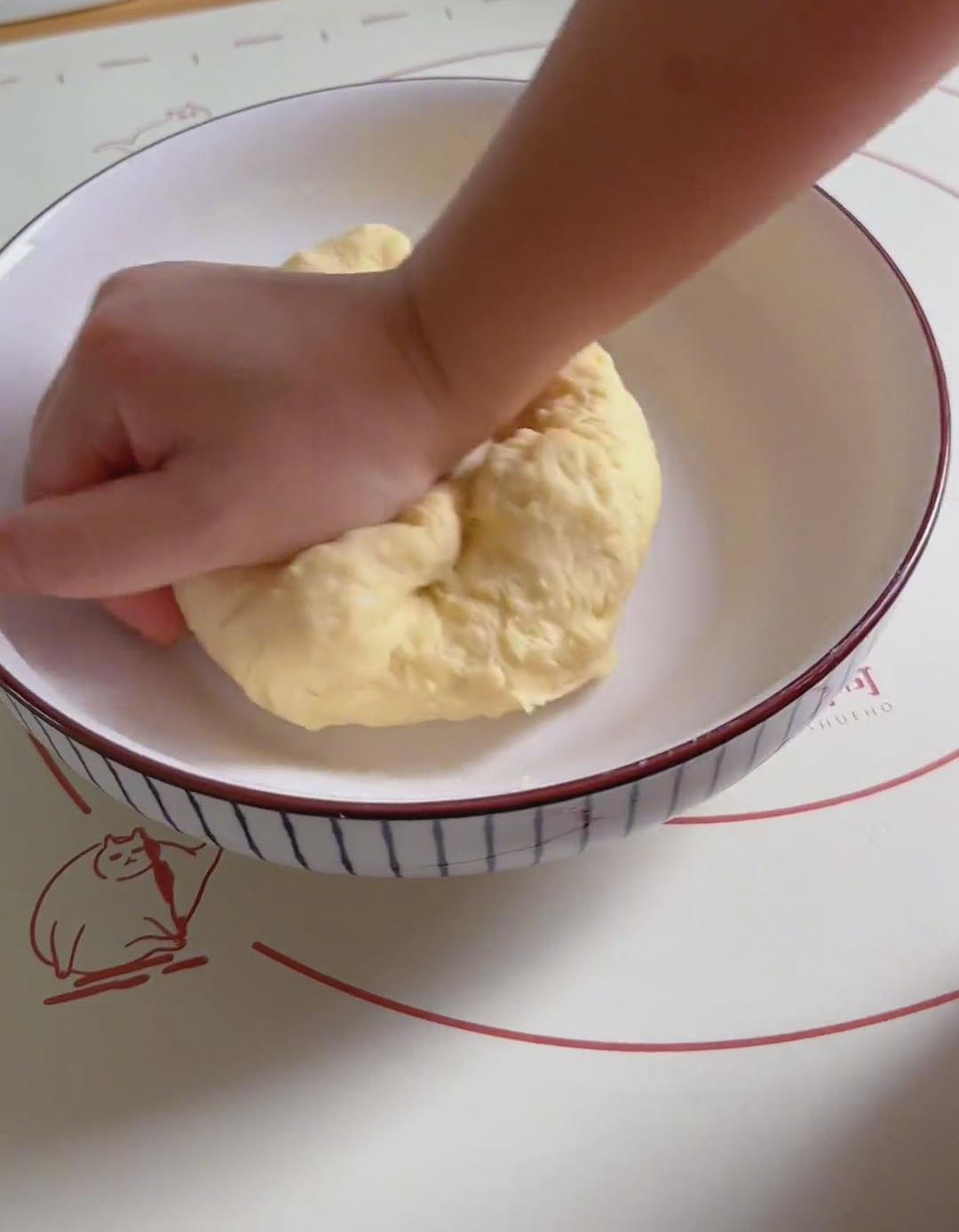 knead by hand until incorporated