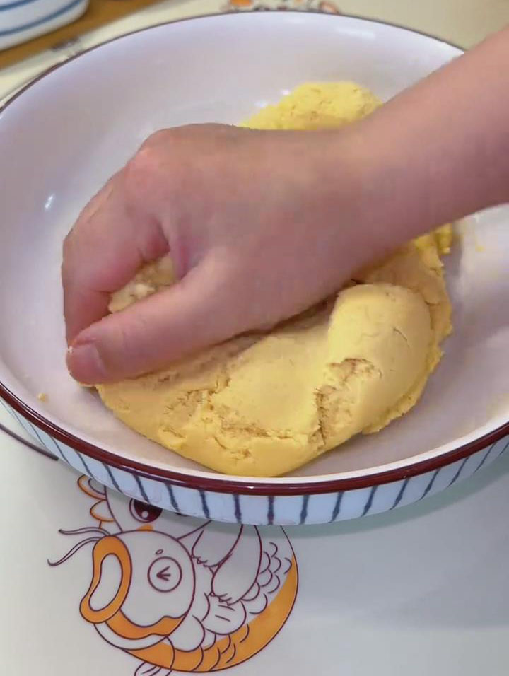 knead gently by hand until a smooth dough forms