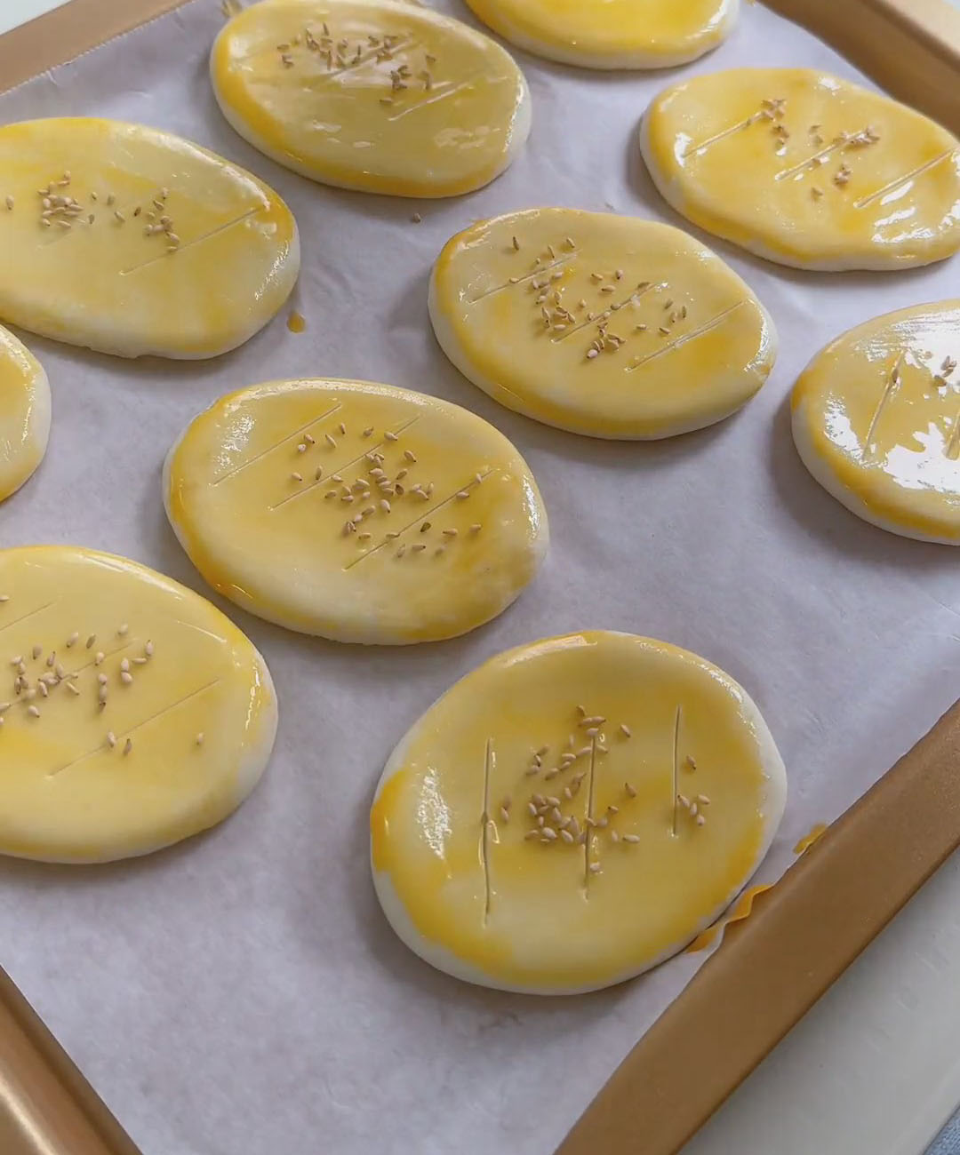 sprinkle with white sesame seeds