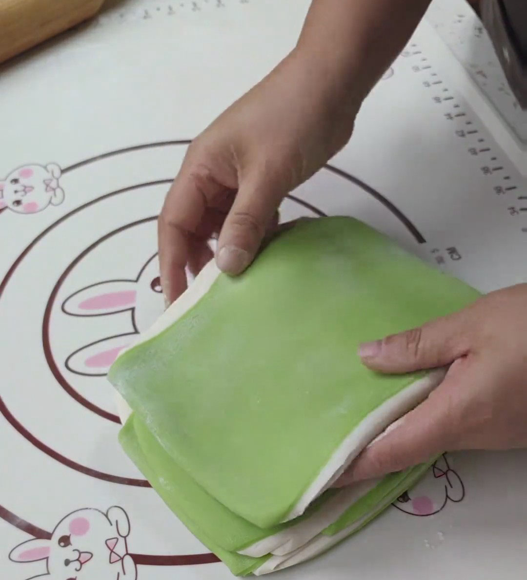 stack all three sheets together stack all three sheets together