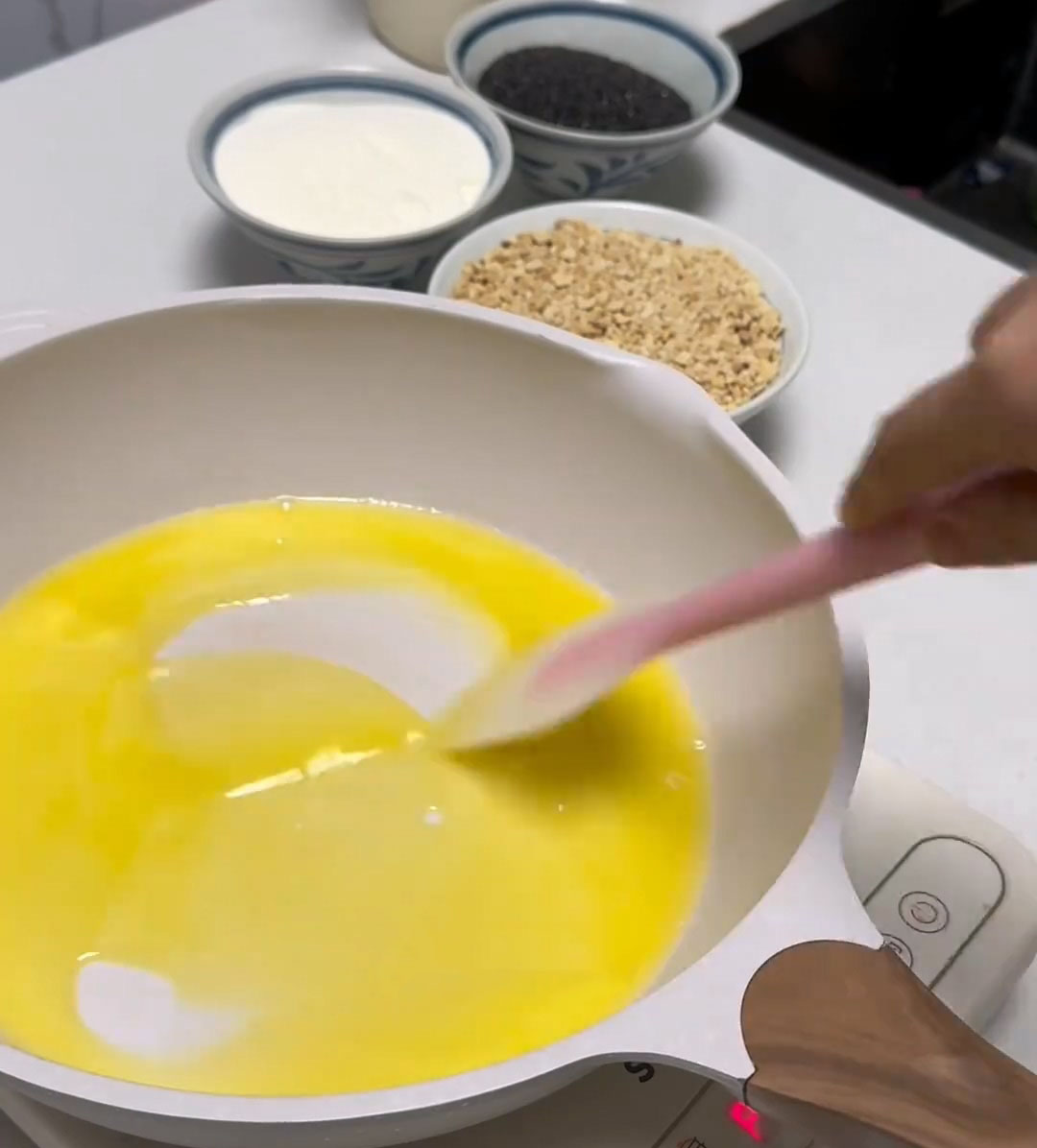 Add the butter and let it melt completely