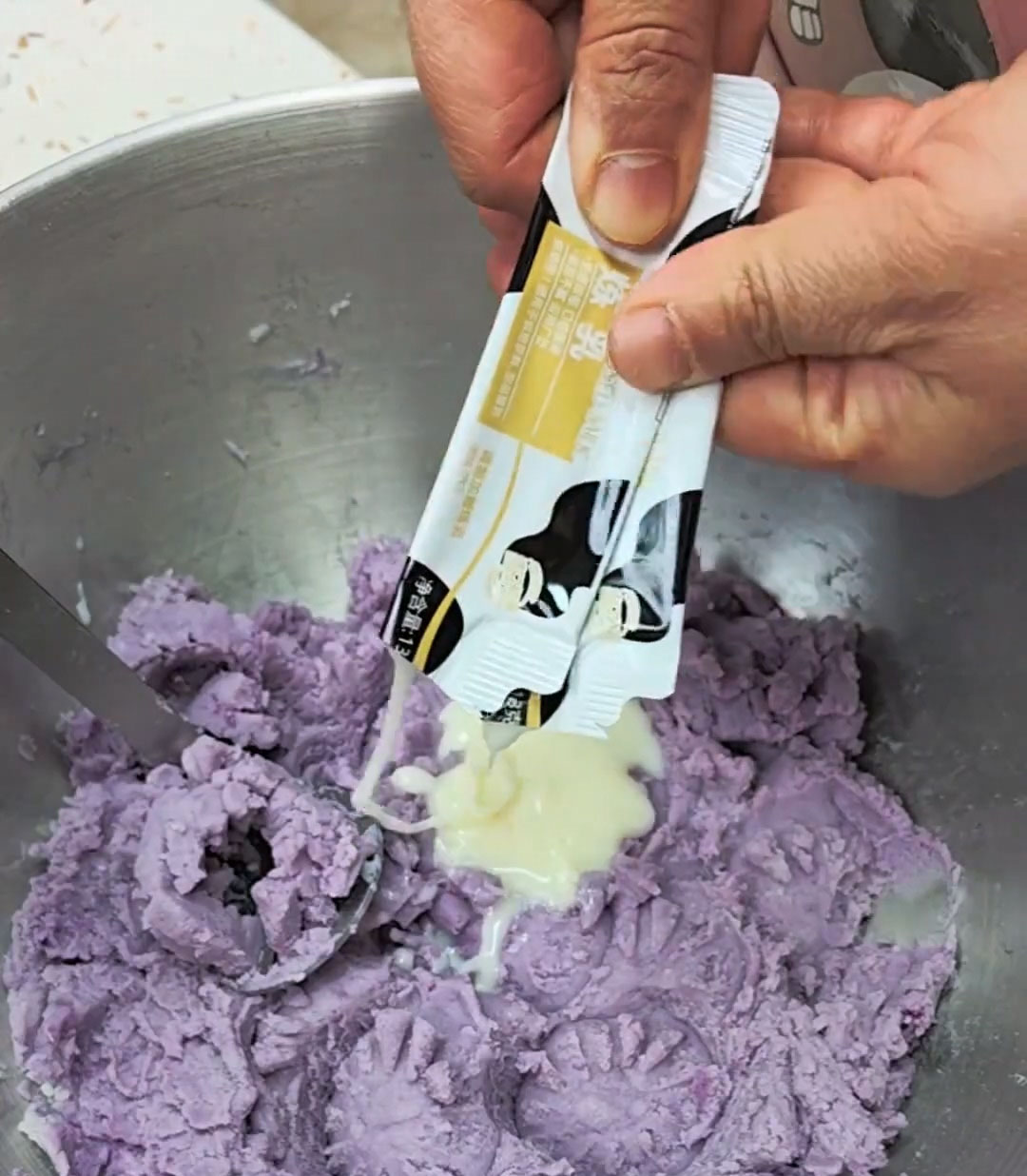 Add the condensed milk