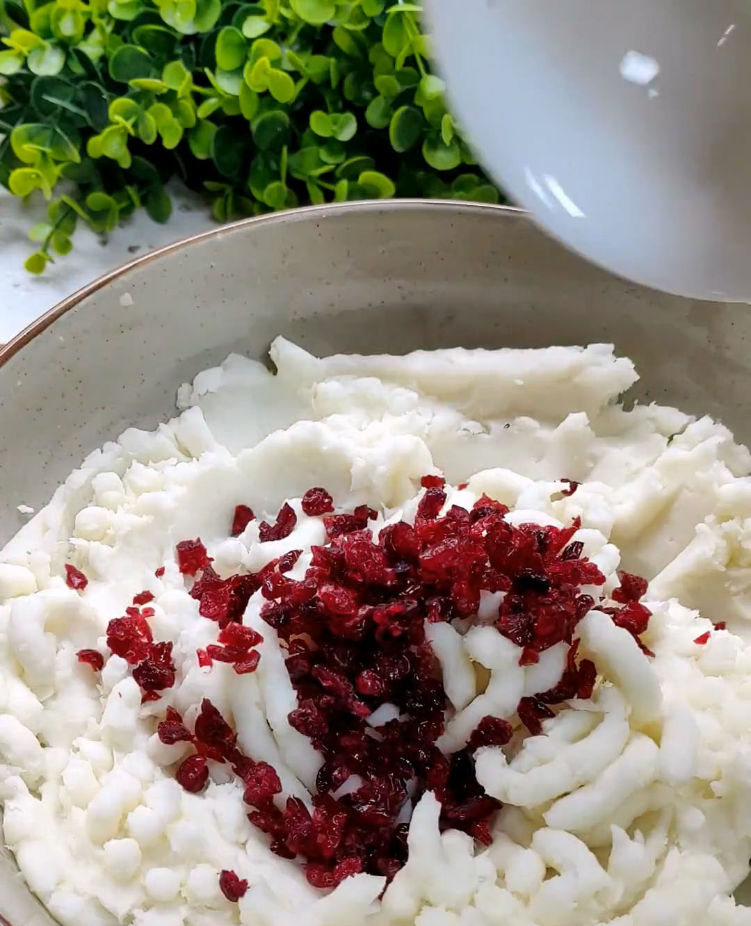 Add the dried cranberries