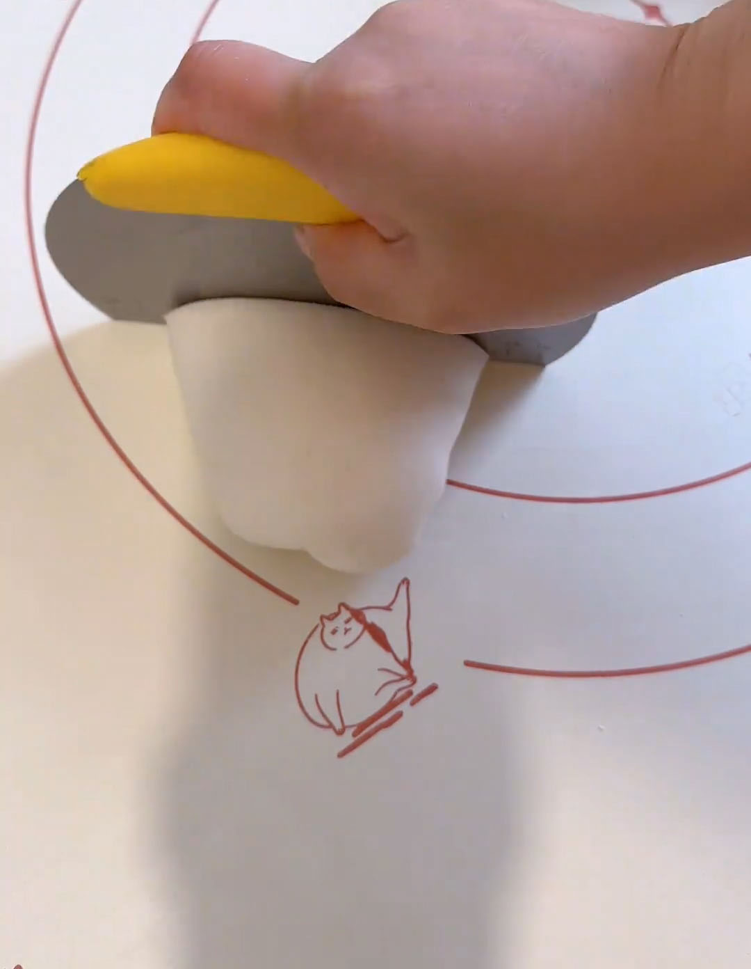 Divide the dough into 2 portions Divide the dough into 2 portions