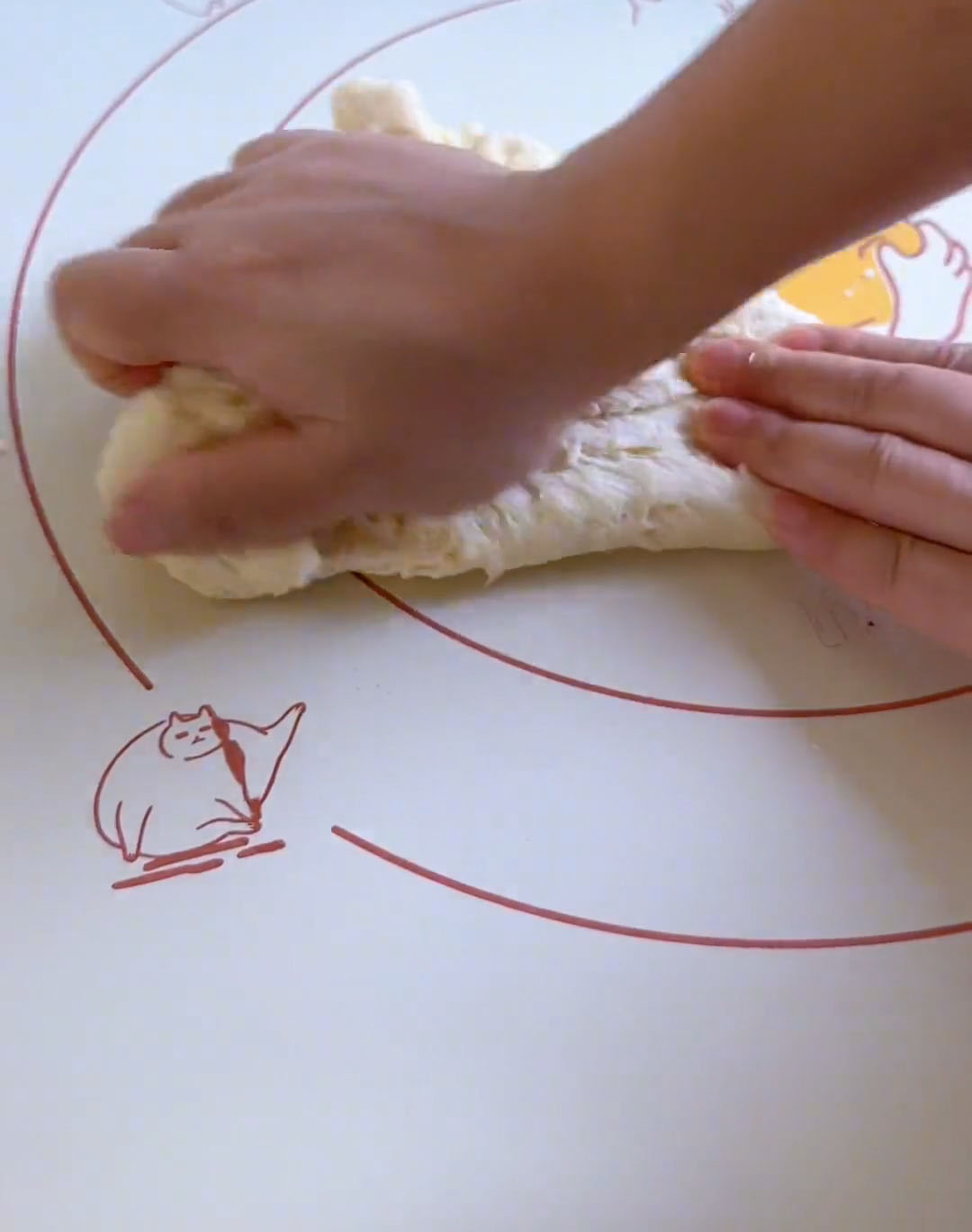 Knead, push, and fold for about 15 minutes