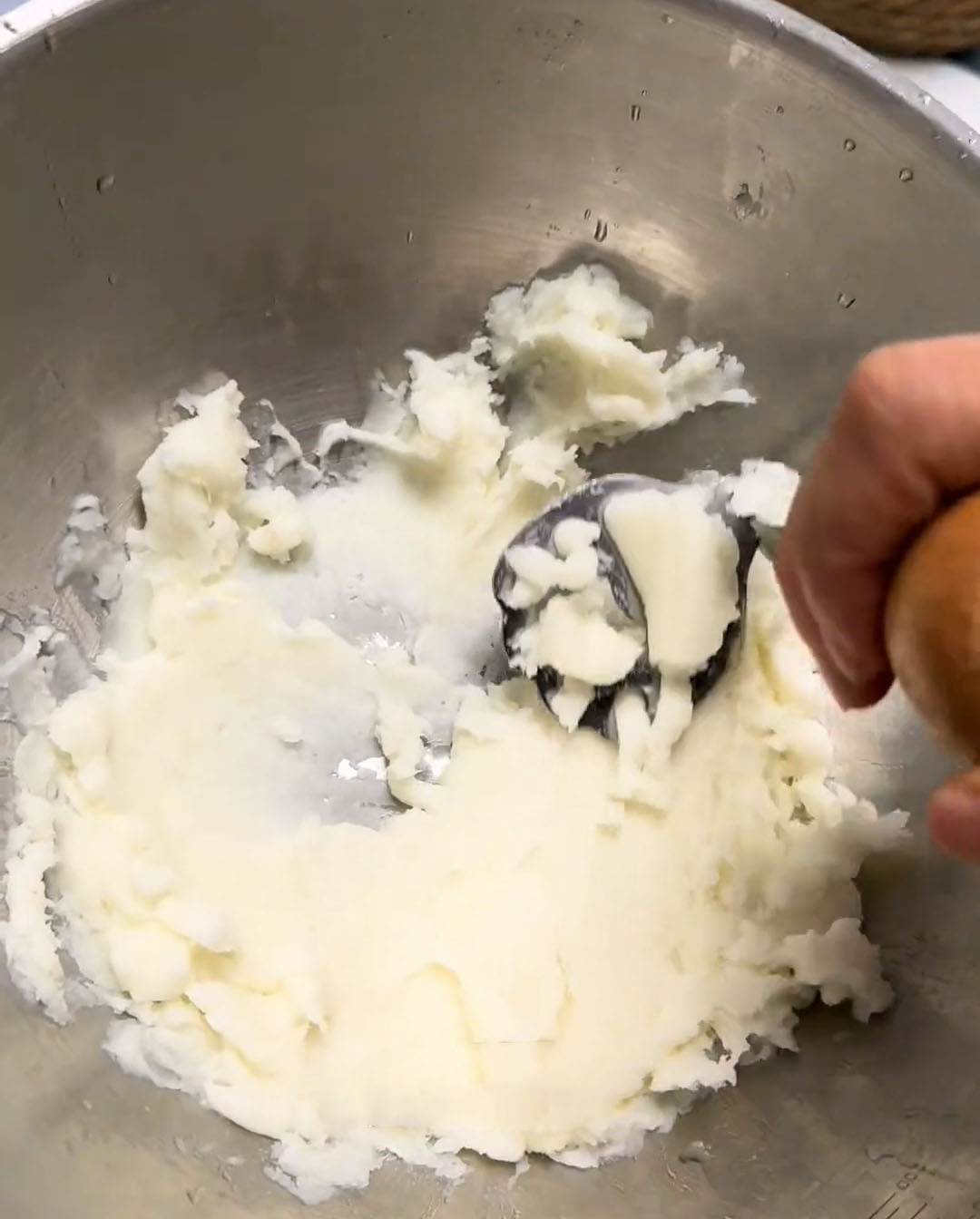 Mash until smooth using or masher