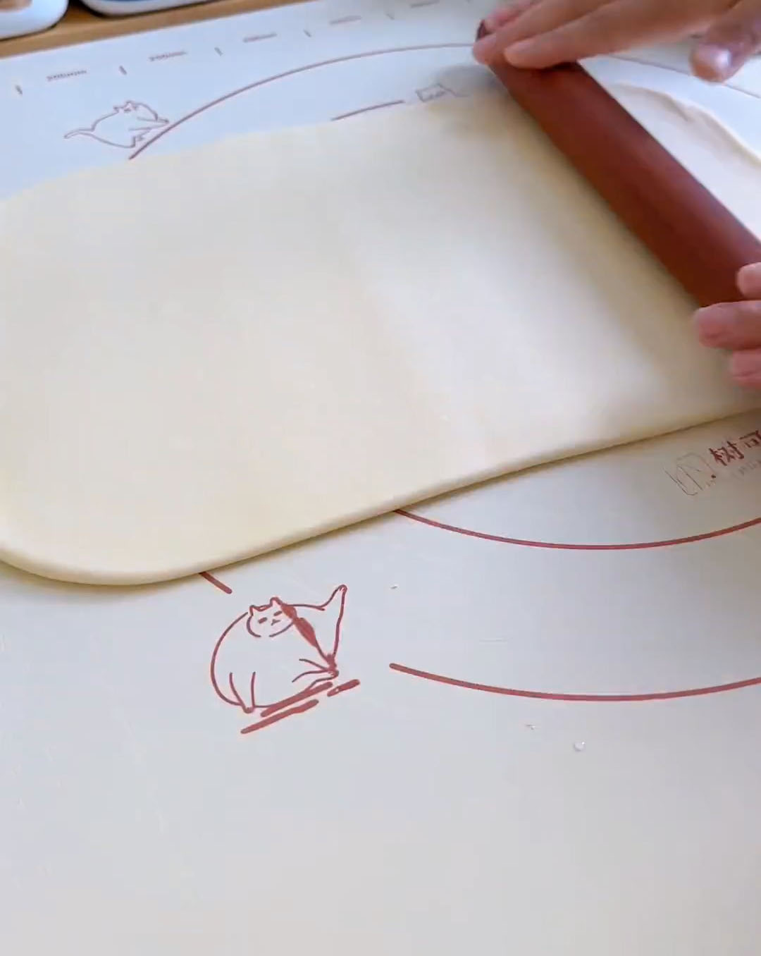 Roll the dough into a large rectangle