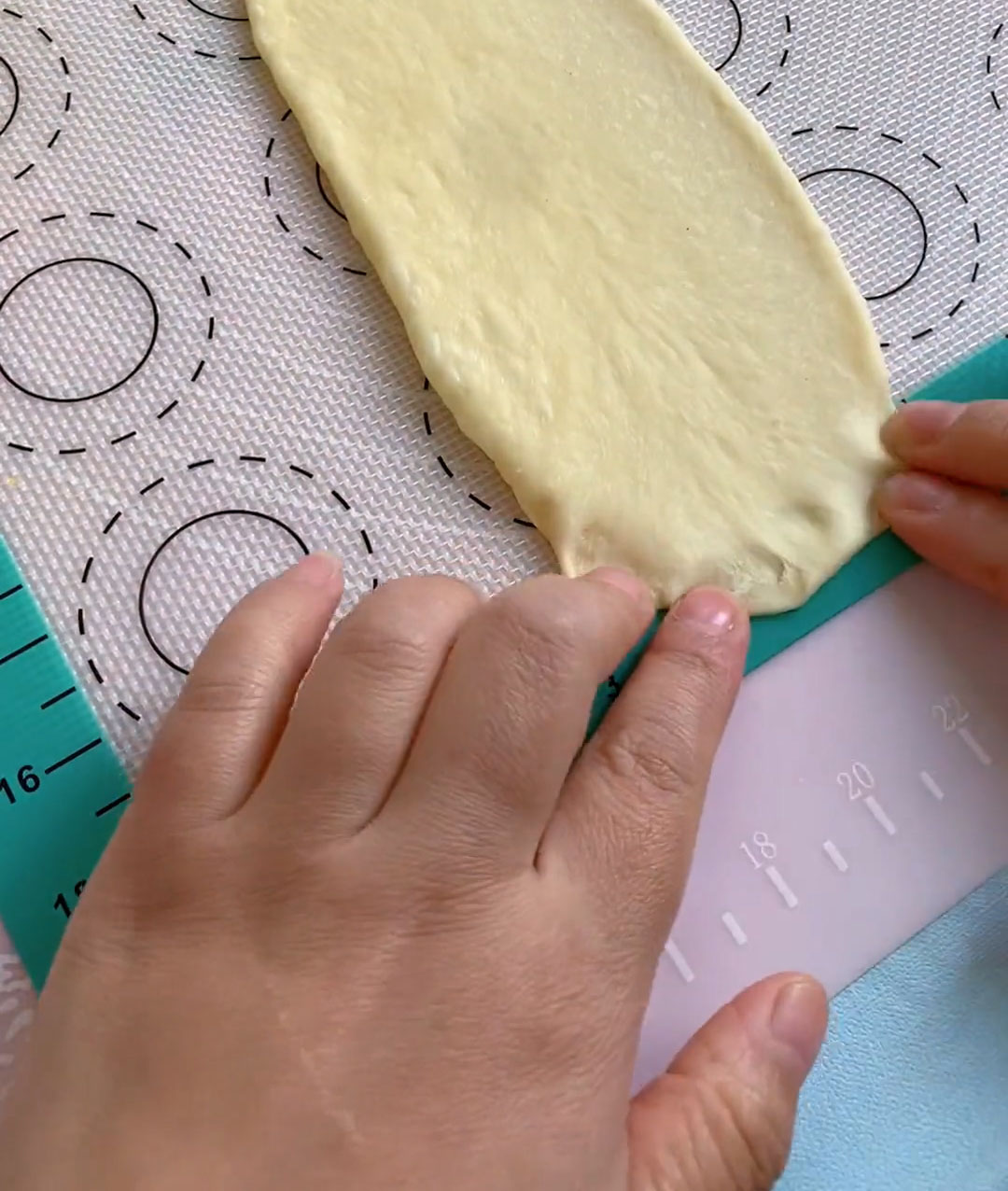 Slightly flatten one end