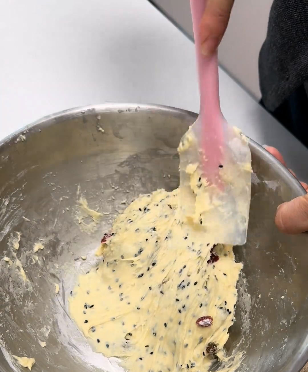 Use a silicone spatula to fold