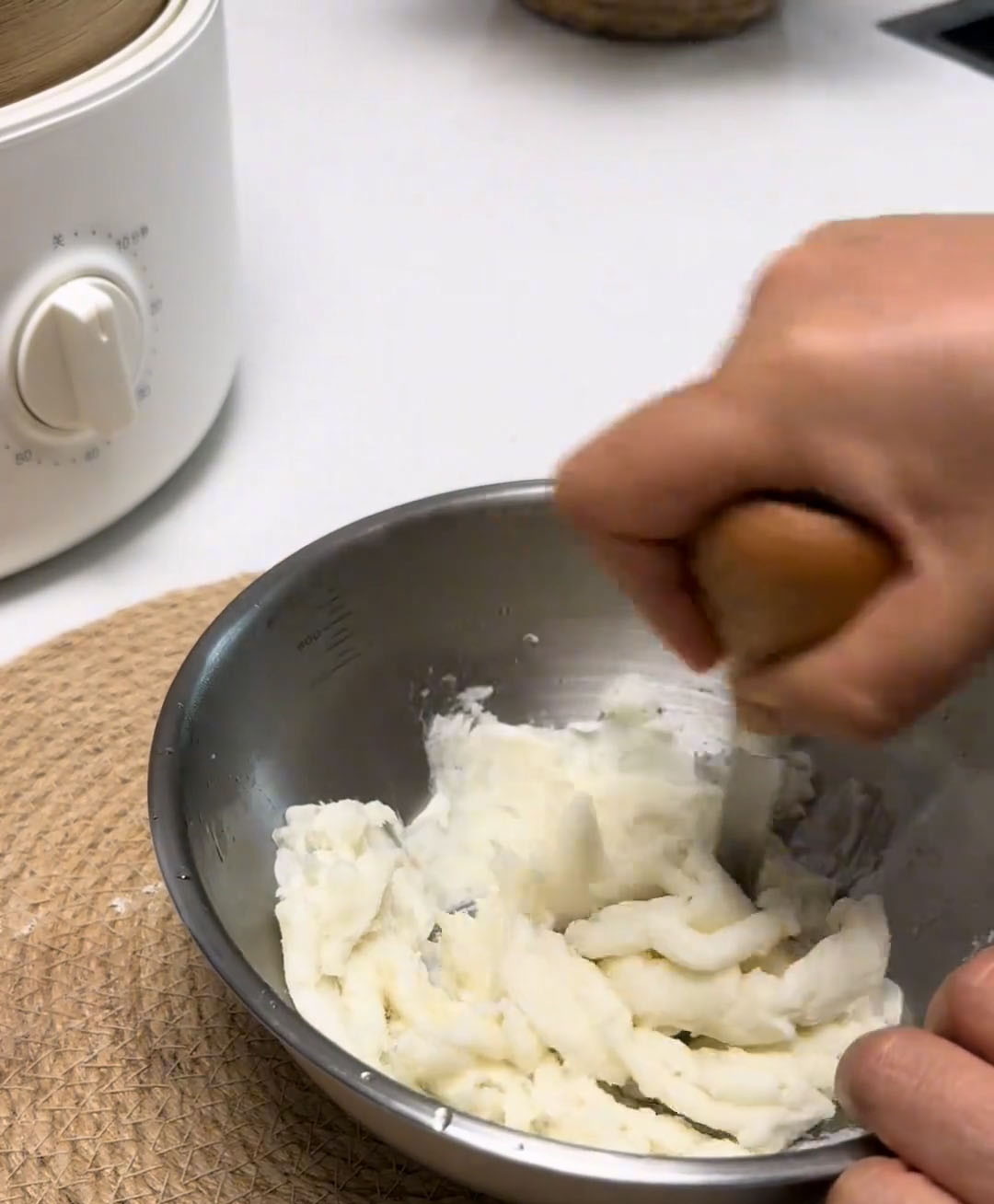 Use a spoon or fork to mash it into a very fine, smooth paste