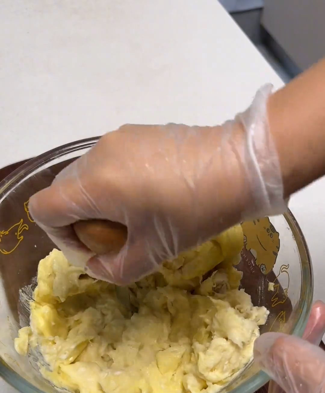 Use a spoon to mash it into a smooth paste