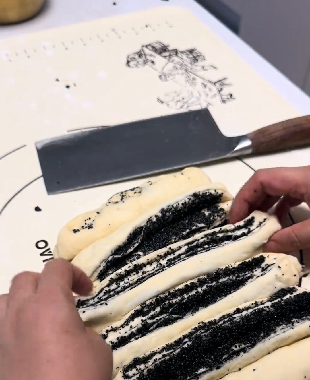 With the cut sides facing up