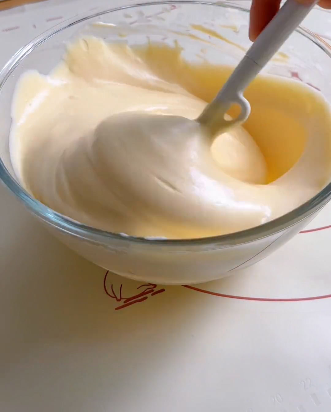 fold gently but quickly until no white streaks remain