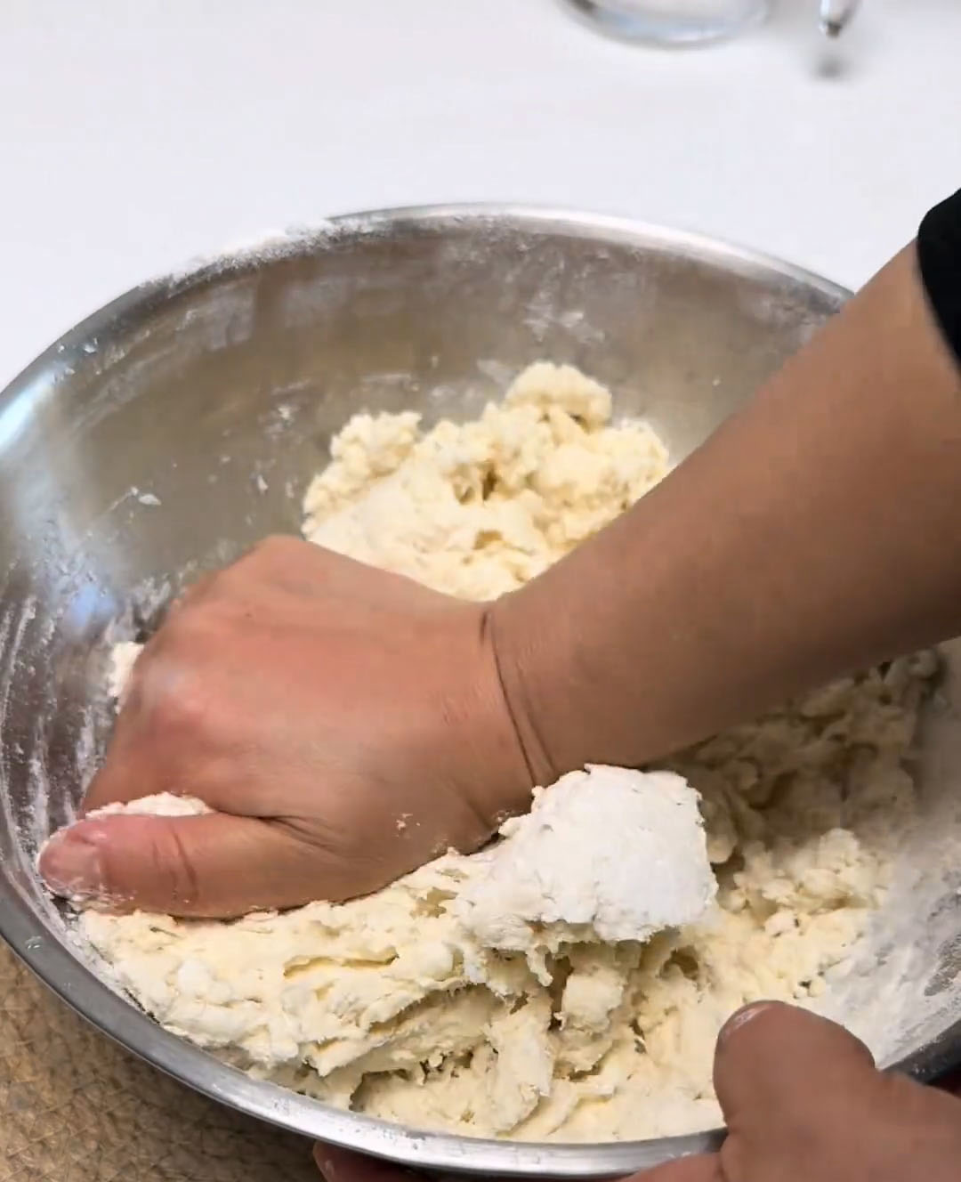 knead by hand until a dough forms