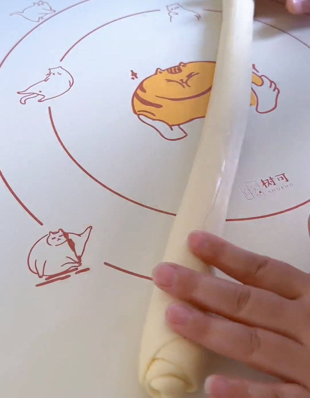 pressing gently as you go