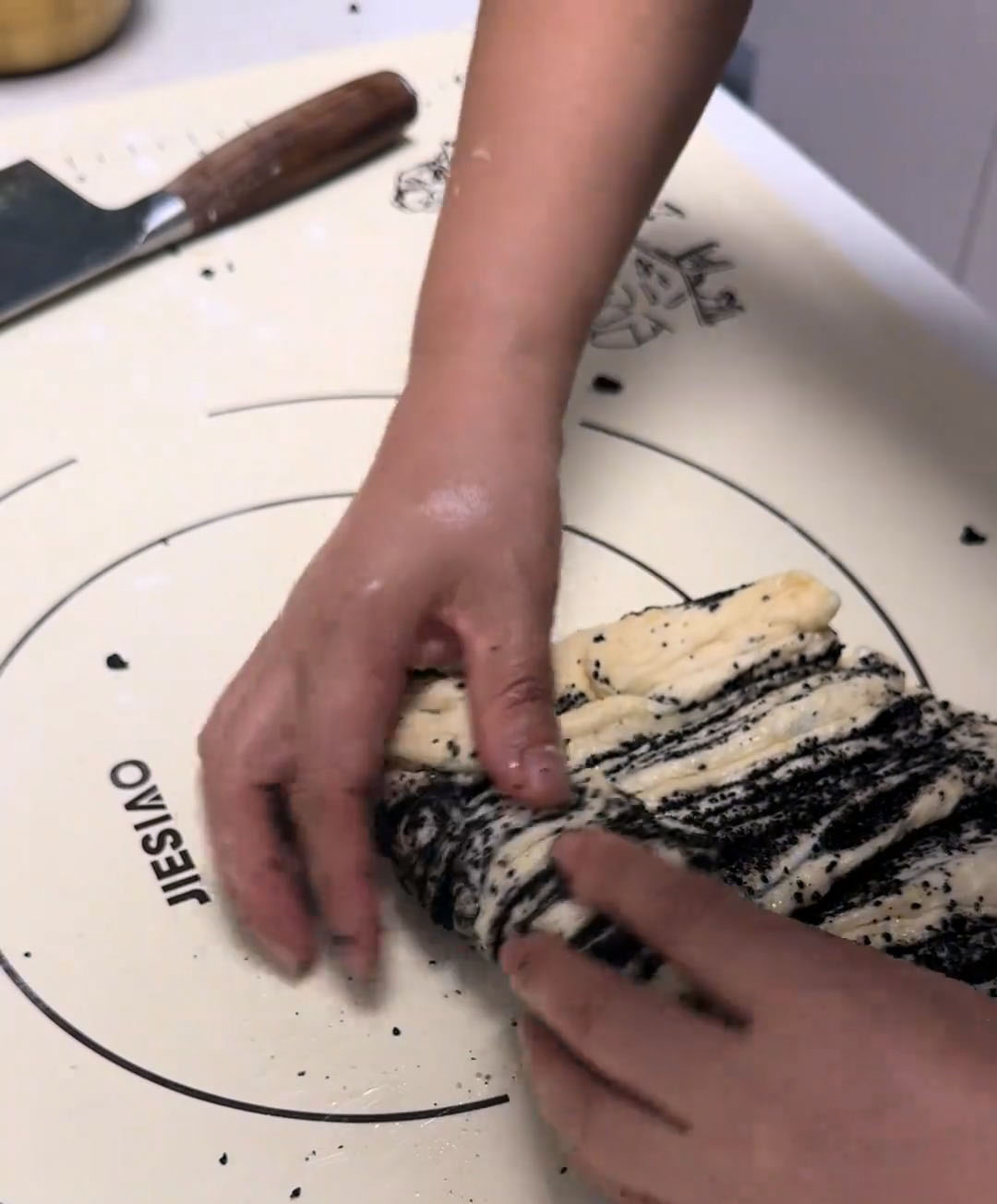 roll the entire dough up as one large roll