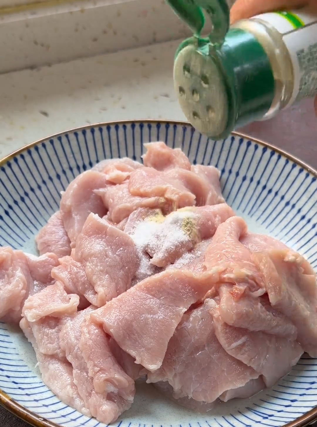 Add a pinch of salt and white pepper