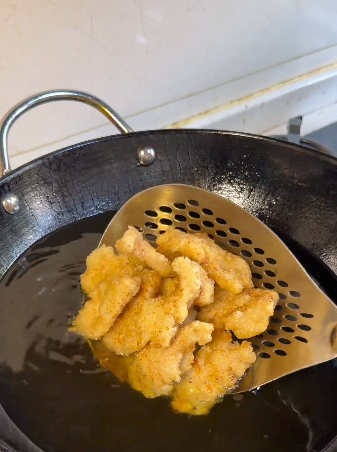 Add the meat slices back again