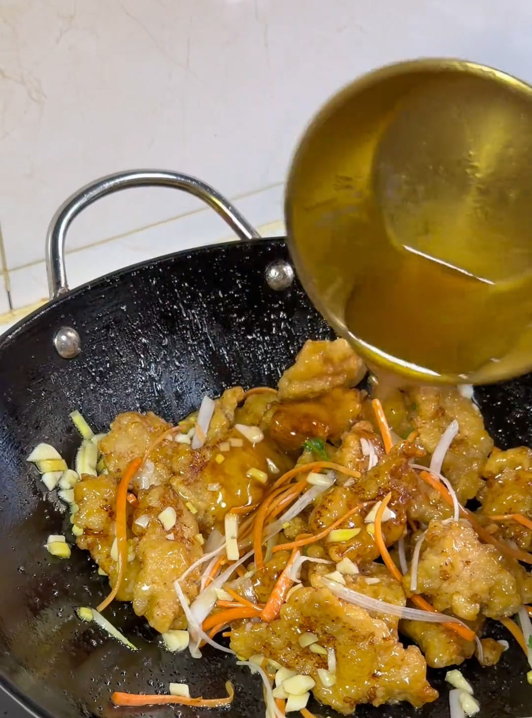 drizzle in the reserved sauce